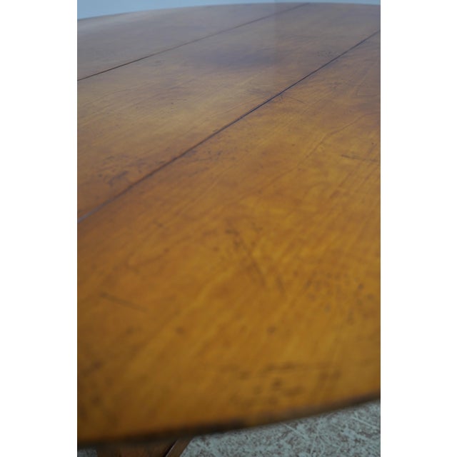 Wright Table Co Walnut Drop Leaf Table For Sale - Image 9 of 17