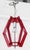 Metal Atomic Age Lucite String & Red Acrylic Pendant For Sale - Image 7 of 7