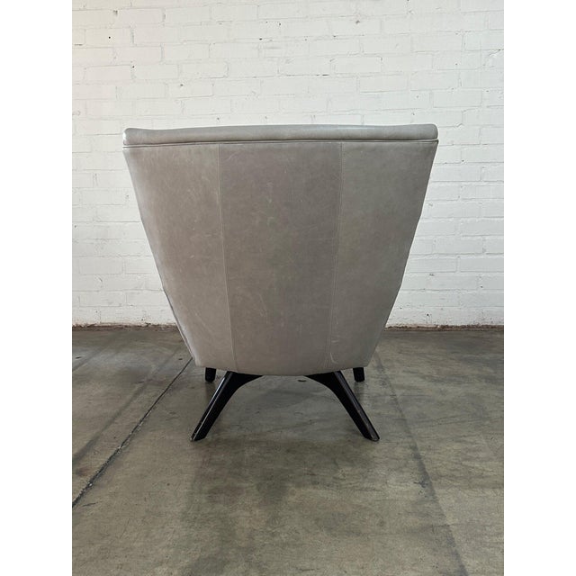 1990s Contemporary Arm Chair & Ottoman For Sale - Image 10 of 12