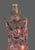 Wood Antique Hand Carved Hardwood Hotei Happy Joyous Buddha Arms Raised Holding a Lotus Flower Table Lamp For Sale - Image 7 of 16