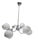 Silver Art Deco Style Chandelier, Poland, 1960s For Sale - Image 8 of 13