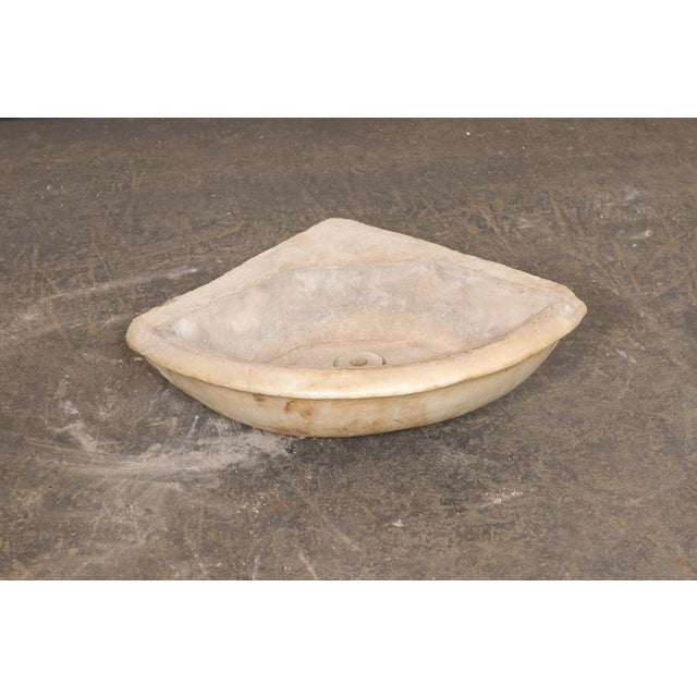 Spanish Antique Stone Corner Sink from Spain For Sale - Image 3 of 12