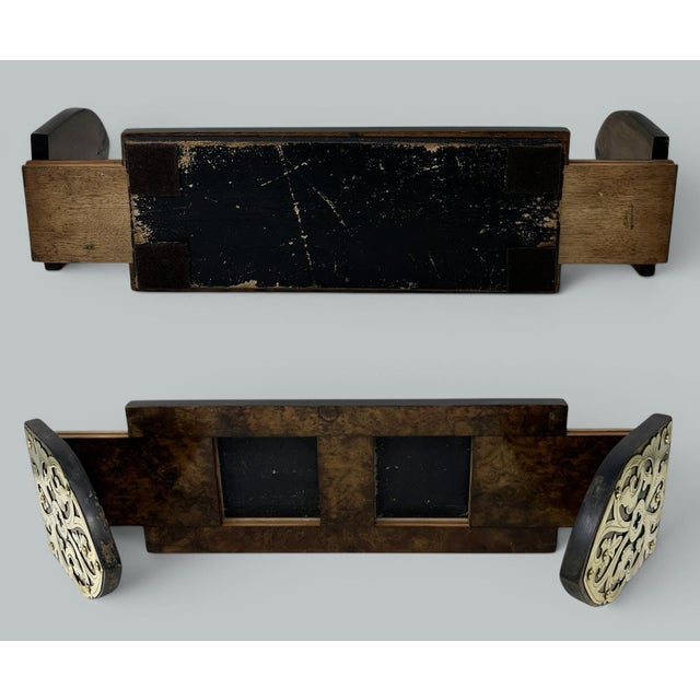 Brass Antique Cormandel Wooden Brass Inlaid Book Slide Pietra Dura by George Betjemann For Sale - Image 8 of 8