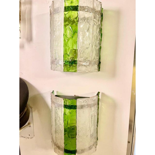 Vintage Italian Wall Light in Glass by Albano Poli for Poliarte, 1970s, Set of 2 For Sale - Image 8 of 10
