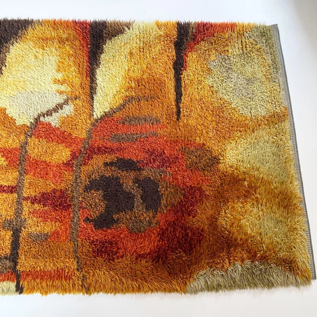 Abstract High Pile Rya Rug, Sweden, 1960s For Sale - Image 11 of 18