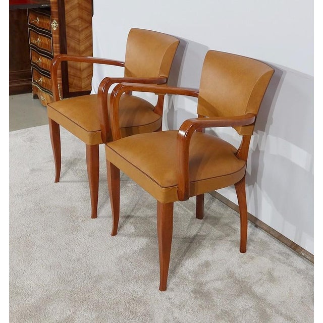 Set of Bridge Armchairs in Beech, 1950s For Sale - Image 4 of 18