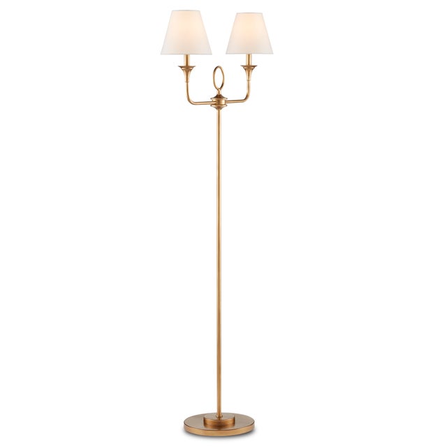 Transitional Currey & Company Nottaway Floor Lamp For Sale - Image 3 of 5
