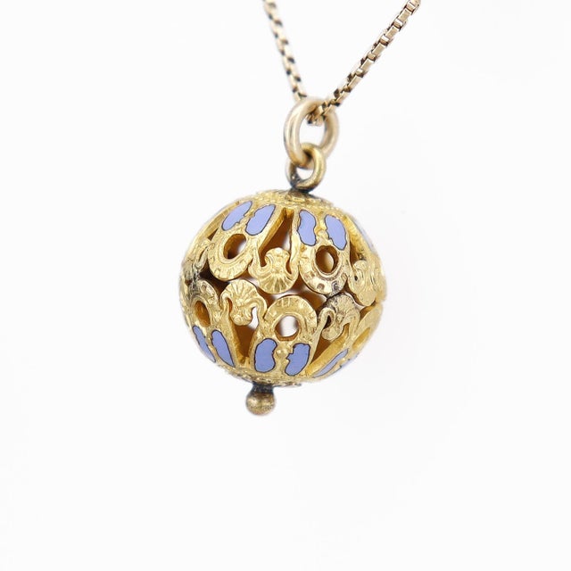 Antique Victorian / Aesthetic Enamel & Gold Plated Bracelet Charm or Fob For Sale - Image 11 of 11