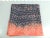 Orange & Black Tie Dye Asian Fabric Panel Size: 86” W x 84” L. Textile has been cut, (2) salvage pieces of 20"x22" Ideal...