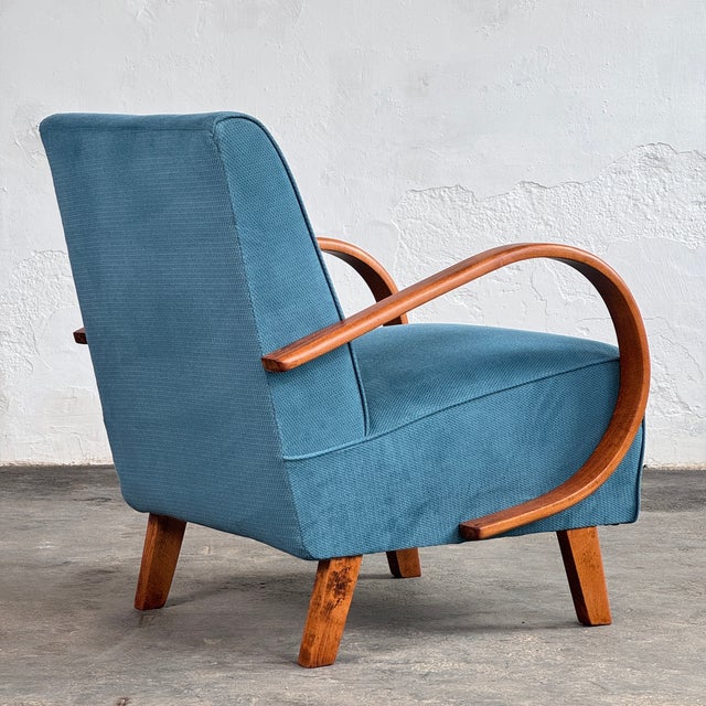 H-410 Lounge Chairs attributed to Jindrich Halabala for Up Závody, 1930s, Set of 2 For Sale - Image 6 of 11