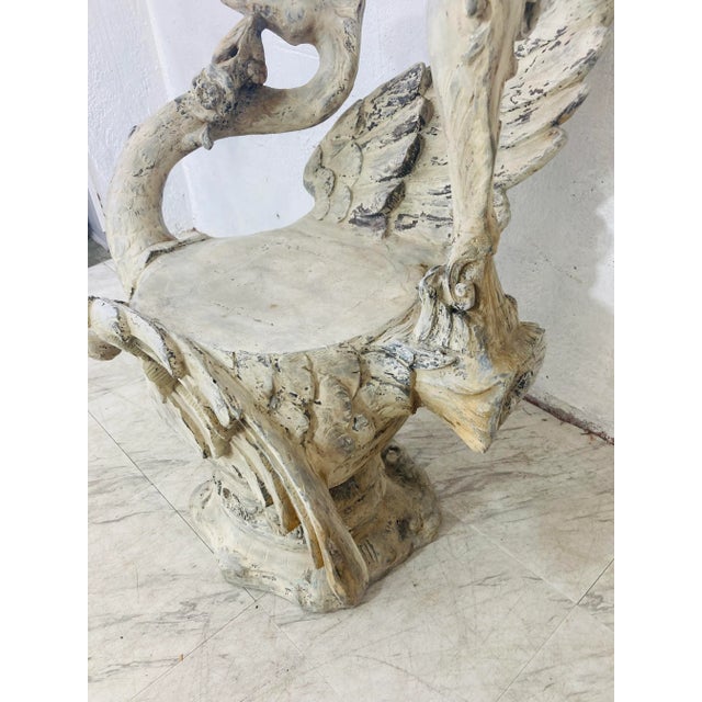 Plastic Vintage Coastal Outdoor Swan Chair For Sale - Image 7 of 13