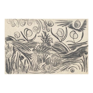 1960s Larry Connatser Abstract Landscape Drawing For Sale