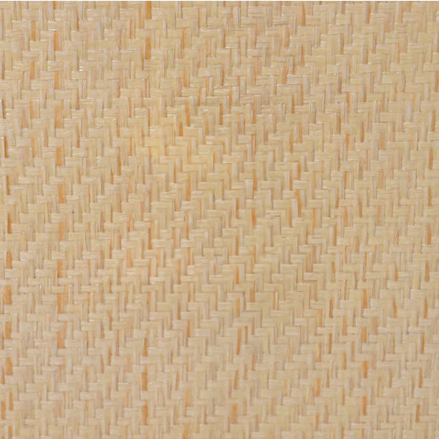 Metal Matthew Izzo Home Getty Natural Grass Cloth Three Drawer Chest With Antique Brass Circle Drawer Pulls For Sale - Image 7 of 7