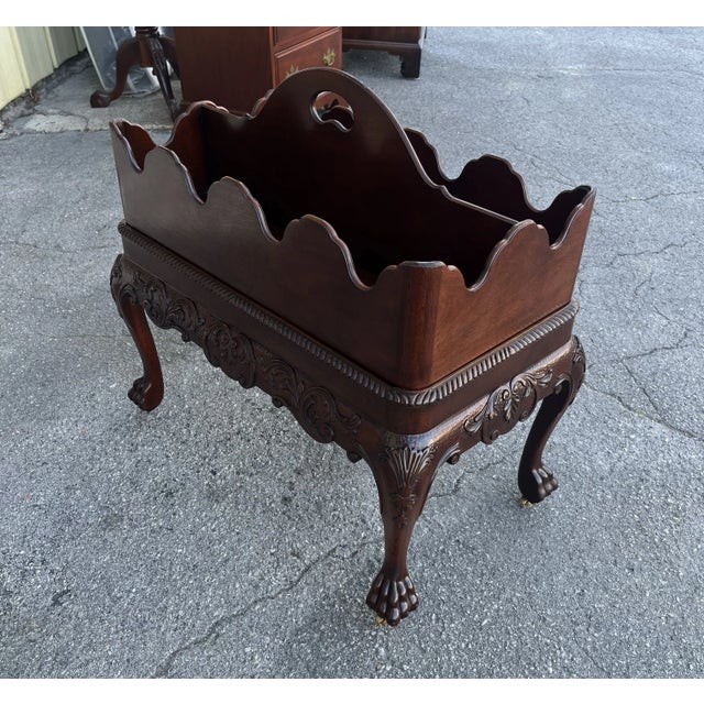 Wood Late 20th Century Baker Furniture Co Mahogany Canterbury or Bottle Carrier For Sale - Image 7 of 12