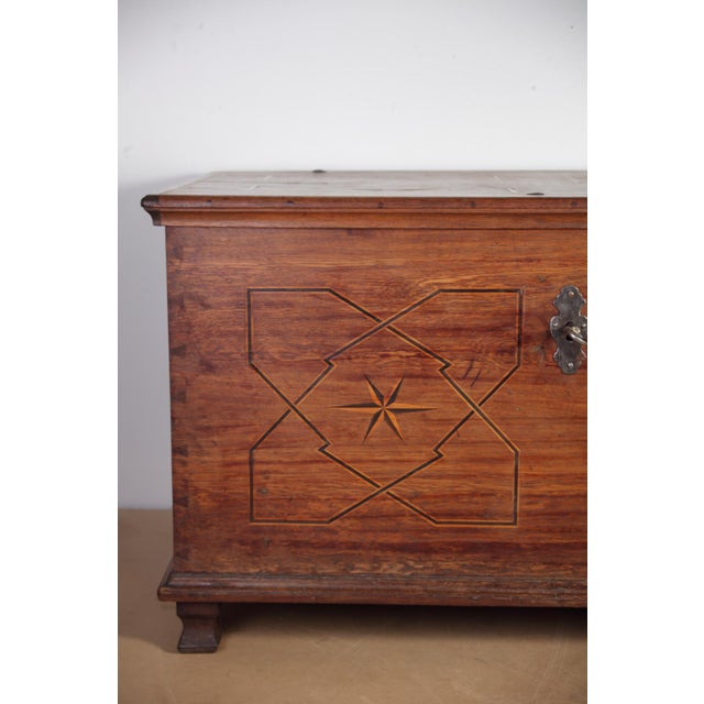 Antique Baroque Oak Chest, 1750s For Sale - Image 6 of 18