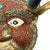 Traditional Vintage Tibetan Gilt Copper Jeweled Ritual Mask With Coral and Turquoise Inlay For Sale - Image 3 of 11
