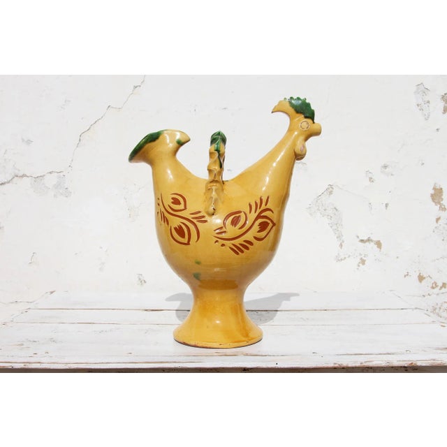 1900s Portuguese Rooster Earthenware Aquamanile For Sale - Image 13 of 13