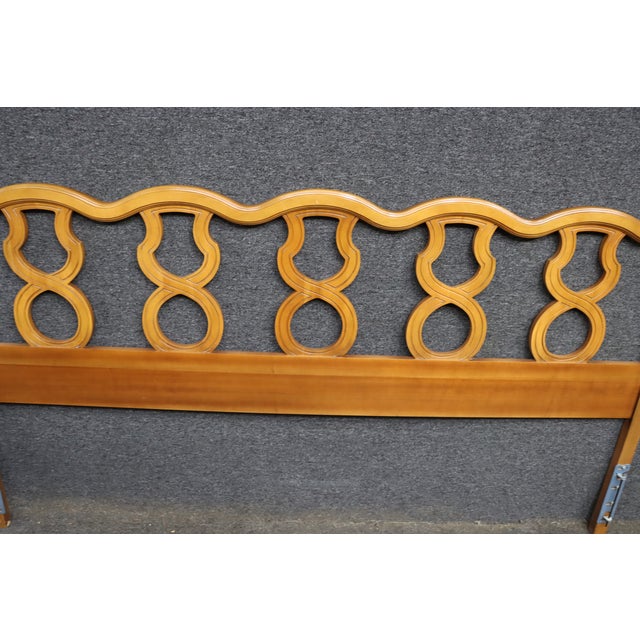 French Provincial King Headboard With Openwork Scroll Detail For Sale In Philadelphia - Image 6 of 8