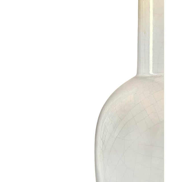 Modern 1960s Large Crackle Glaze Table Lamp For Sale - Image 3 of 4