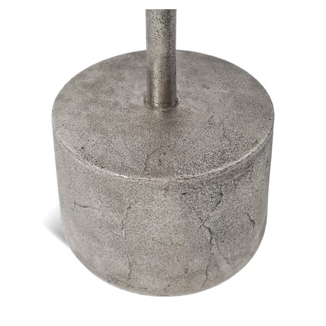 White Deco White Marble & Nickel End Side Table For Sale - Image 8 of 9