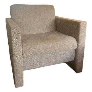 A 1970s Parsons Cube Chair in the Manner of Milo Baughman For Sale