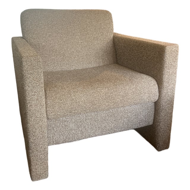 A 1970s Parsons Cube Chair in the Manner of Milo Baughman For Sale