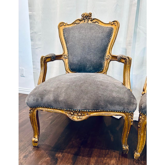 19th Century Italian Louis XV Rococo Style Salon Chairs For Sale - Image 4 of 12