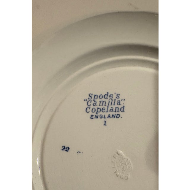 Spode Early 20th Century Spode Blue Camila Salad Plate For Sale - Image 4 of 8