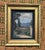 French 1950s French Mountain Village View Original Painting in Vintage Gold Frame For Sale - Image 3 of 5