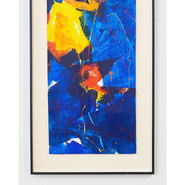 Wood 1990s Marguerite Saegesser Abstract Painting For Sale - Image 7 of 13