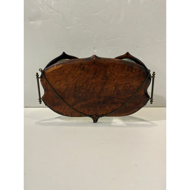 Brown Antique English Gentlemen's Shaving Mirror For Sale - Image 8 of 8