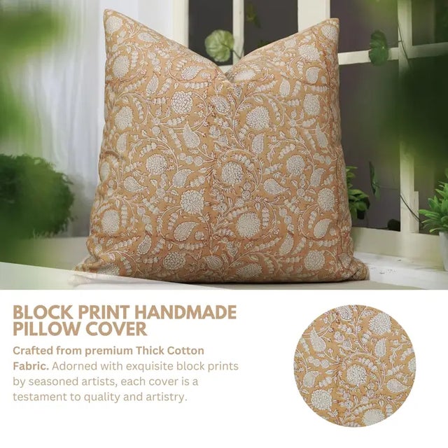 Celebrate timeless tradition with the “Gopi” block print handmade cushion cover. Inspired by the graceful forms of rural...