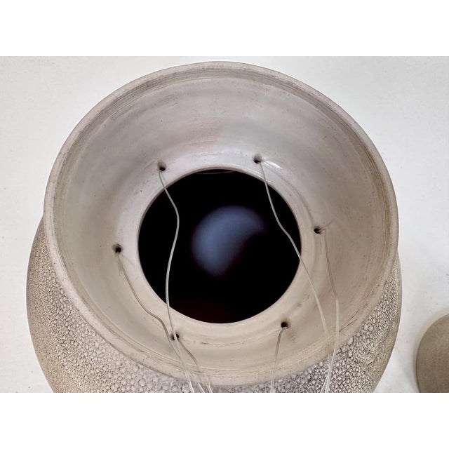 Large Brutalist Studio Ceramic Art Hanging Lamp with Cascading Ceramic Spheres from Bücking-Börnsen, Germany, 1960s For Sale - Image 16 of 18