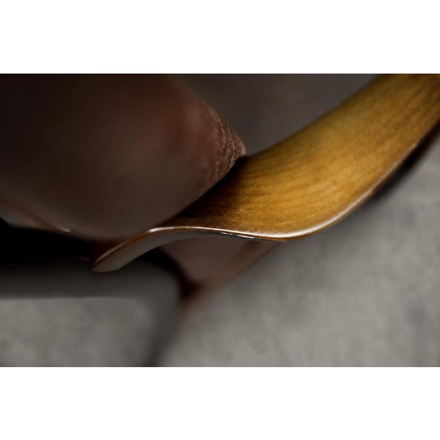 Mid-Century Danish Modern Beech and Brown Leather Armchair from Farstrup Møbler, 1970s For Sale - Image 14 of 18