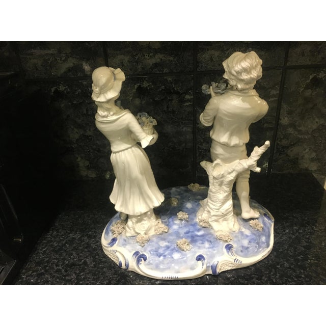 1950s Large Ceramic Figurine by Capodimonte, 1950s For Sale - Image 5 of 18