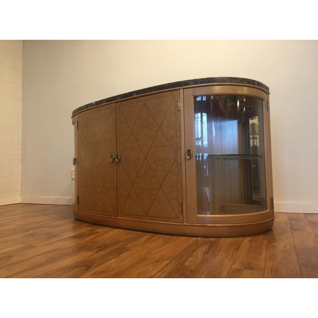 Thomasville Bogart Luxe Collection Burl Wood and Glass Buffet/Sideboard