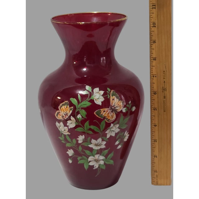 Crafted with meticulous attention to detail, this Vintage Italian vase is a stunning example of artisanal skill. Its...
