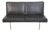 AP35 2-Seater Sofa in Black Leather by Hans J. Wegner, 1970s For Sale