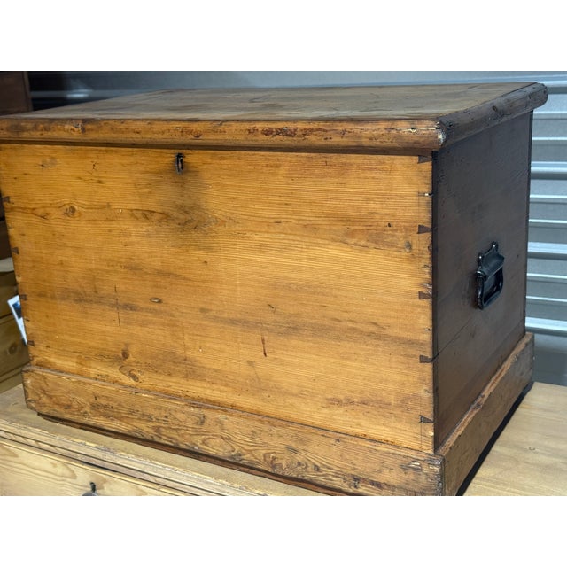 Antique Pine Trunk / Blanket Box From England We found this great trunk / blanket box in southern England. It has a nice...