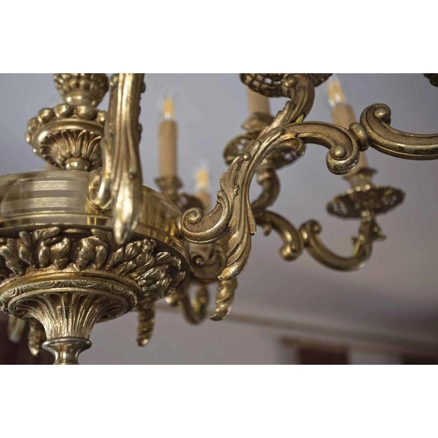 Rococo Style 8-Armed Chandelier For Sale - Image 6 of 11