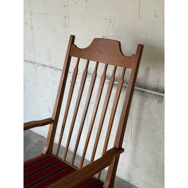 1960s In Style of Eg Møbler Razorblade Oak Rocking Chair Danish Mid-Century Modern 1960s For Sale - Image 5 of 10