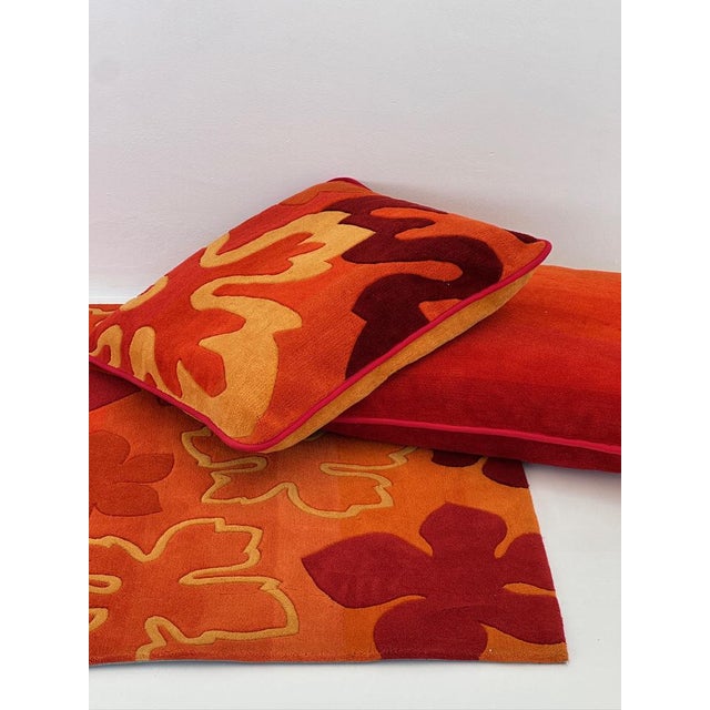 Rug and Cushion, 1970s, Set of 2 For Sale - Image 16 of 18