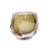 Yellow Dusty Olive Crystalized Glass Vase- Short For Sale - Image 8 of 11