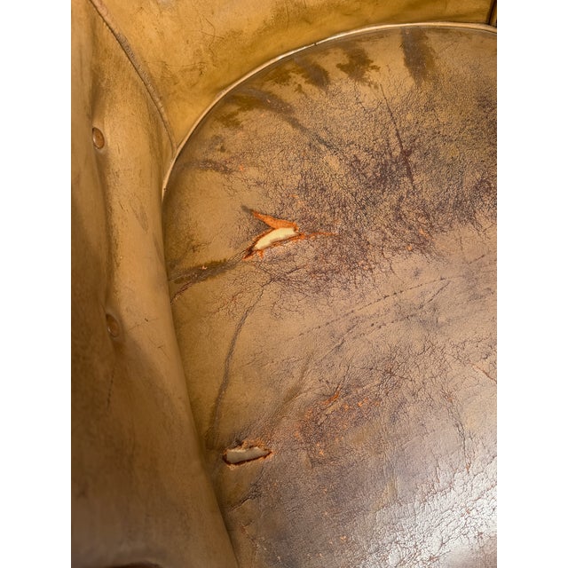 Late 19th Century Mid 19th Century Napoleon III / Regency Leather Wing Chair For Sale - Image 5 of 9