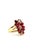 Gemstone Bochic “Orient” Vintage Orange Sapphire & Cognac Diamond Ring Set In 18K Gold & Silver For Sale - Image 7 of 11