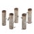 Bronze Set of Five Rotating Bronze Bar Stools With Upholstered Seats, C. 1960 For Sale - Image 8 of 8