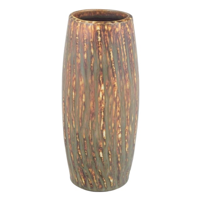 Ceramic Vase with Birch Wood Glaze by Gunnar Nylund for Rörstrand For Sale