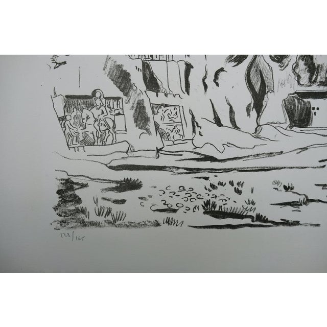 Yves Brayer, Les tombeaux des rois Achemenides, Lithograph For Sale - Image 6 of 8