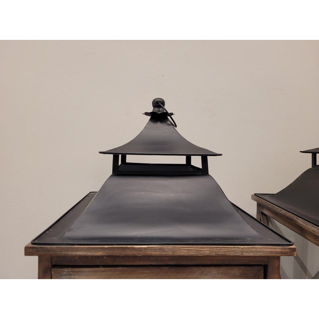 Vintage French Lanterns in Forja, Set of 2 For Sale - Image 13 of 17