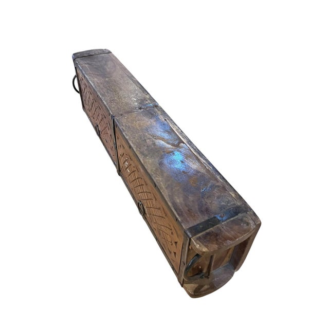 Antique Reclaimed Wood Carved Brick Mold For Sale - Image 4 of 6